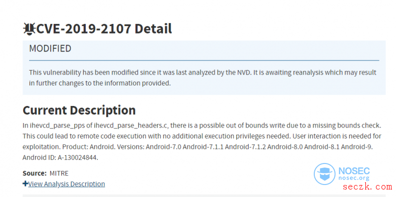 CVE-2019-2107：一个视频攻陷Android设备