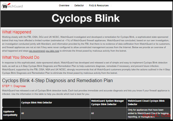 美、英发现新的僵尸网络恶意程序 Cyclops Blink