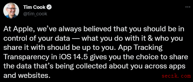 社交巨头少赚160亿美元！苹果隐私新政让用户赢了